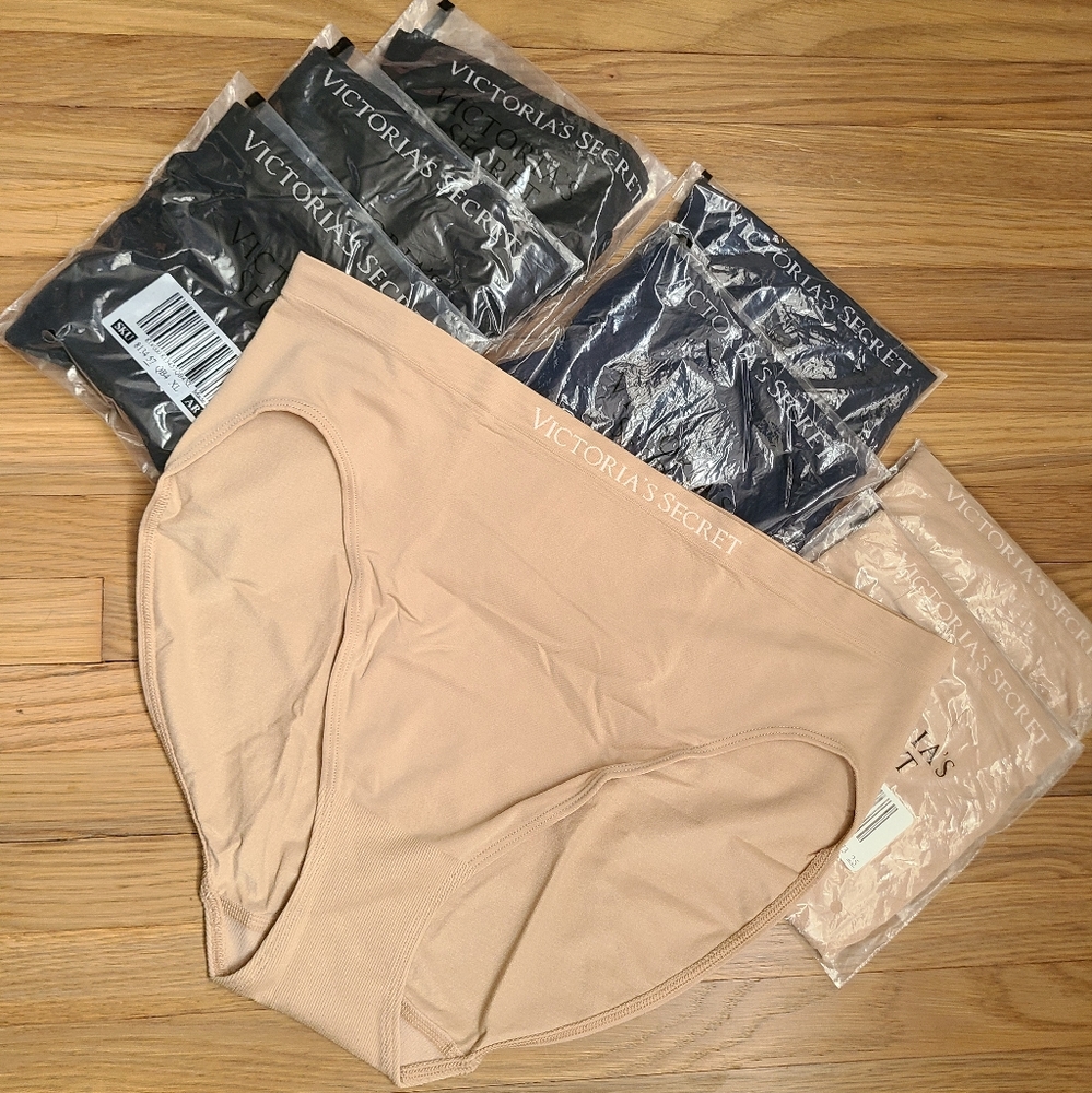 Victoria Secret Seamless Brief Panties Size XL, 8 count.
